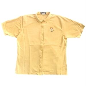 SALT Lake Olympics 2002 Yellow Vintage Button Down Shirt